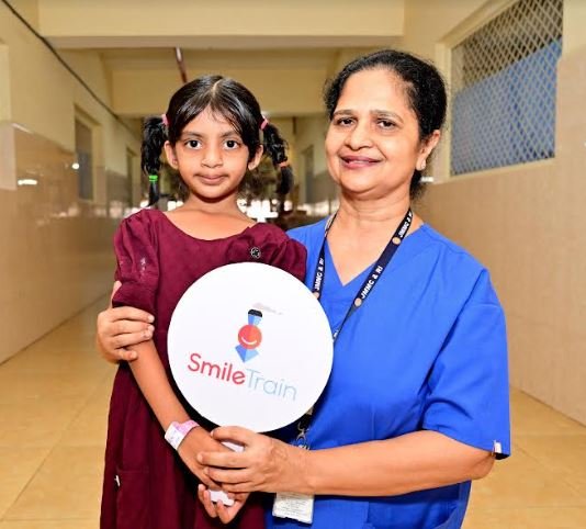 Nurse Shoba From Thrissur was honored with the Global Award award by the International Cleft Care NGO Smile Train